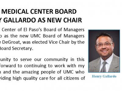 University Medical Center Board Elects Henry Gallardo As New Chair