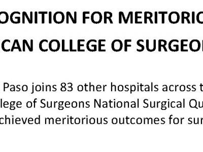 UMC Garners National Recognition For Meritorious Outcomes from the American College of Surgeons